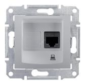 Sedna Розетка компьютерная RJ45 6 в рамку алюминий - артикул SDN4700160
