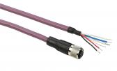 Кабель CANopen, угловой M12-А 5pin, Male-Female, 15м - артикул TCSCCN2M2F15