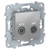 Розетка UNICA NEW R-TV/SAT одиночная алюминий (NU545430) - артикул NU545430