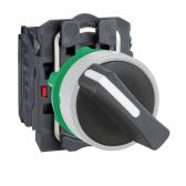ПЕРЕКЛЮЧАТЕЛЬ 22ММ 2 ПОЗИЦИИ, ЗАПОДЛИЦО, 1НО, 1НЗ, ПЛАСТИК C1 - Schneider Electric, артикул XB5AD25C1