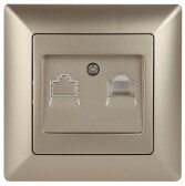 4-303-04 Intro Розетка информационная RJ45, СУ, Solo, шампань | Б0043385 | Intro - артикул Б0043385