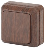 Выключатель Intro Quadro 2-101-10 одноклавишный 10А-250В, IP20, ОУ, венге | Б0053737 | Intro - артикул Б0053737