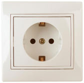 1-202-02 Intro Розетка 2P+E Schuko, 16А-250В, IP20, СУ, Plano, сл.кость | Б0027610 | Intro - артикул Б0027610