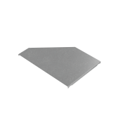 Крышка переходника правого 200-400 мм "ПЛЮС" INOX304 | KPDplus200-400-R INOX304 | КМ - профиль - артикул PL6597
