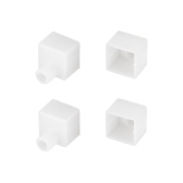 Заглушка WPH-FLEX-1616 WHITE с отверстием (пластик) - артикул 040863