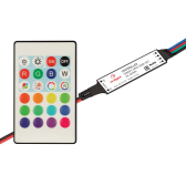 Контроллер SMART-MINI-RGB-SET (12-24V, 3x1.5A, ПДУ 24кн, IR) (ARL, IP20 Пластик, 5 лет) (031594) - Arlight, артикул 031594