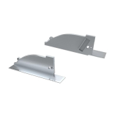Заглушка для ALM-ARC-SIDE серая левая с отверстием (ARL, Металл) - Arlight, артикул 026791