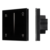 Панель SMART-P6-DIM-G-IN Black 12-24V, 4x3A, Sens, 2.4G IP20 пластик, 5 лет - артикул 034780