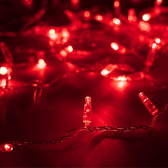 Гирлянда светодиодная декоративная ARD-STRING-CLASSIC-1000-CLEAR-100LED-PULSE Red 230V, 7W ARDCL, IP65 - артикул 031639