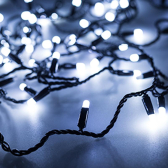 Гирлянда светодиодная декоративная ARD-STRING-CLASSIC-10000-BLACK-100LED-MILK-FLASH White 230V, 7W ARDCL, IP65 - артикул 031207