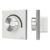 Панель SMART-P98-DIM-G-IN White 230V, 1.5A, 0/1-10V, Rotary, 2.4G ARL, стекло - Arlight, артикул 028432