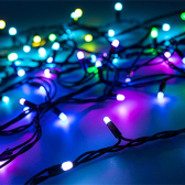 Гирлянда светодиодная декоративная ARD-STRING-PRO-10000-BLACK-95LED-MILK-LIVE RGBW-DMX 24V, 10W ARDCL, IP65 - артикул 031755