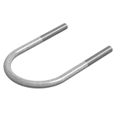 Хомут крепления U-образный 8х80, гальван. цинк - Ostec, артикул ХК-U-8х80-ЭЦ