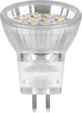 Лампа светодиодная LED 1W 230V G5.3 2700K 30х29mm MR11 (LB-27 14LED) - артикул LB-27 14LED