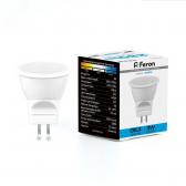 Лампа светодиодная LED 3вт 230в G5.3 MR11 дневной (LB-271 6LED) - артикул LB-271 6LED