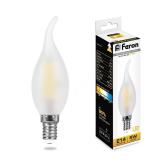 Лампа светодиодная LED 5вт Е14 теплый матовая свеча на ветру FILAMENT (LB-59) - артикул LB-59