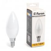 Лампа светодиодная LED 15вт Е14 теплый матовая свеча FILAMENT - артикул LB-717 38255