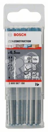 10 сверл CYL-9 MultiConstr 6,5x60x100 мм - артикул 2608587150