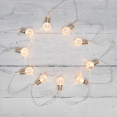 Гирлянда светодиодная Лампочки 10 LED, 1.5 м, прозрачный ПВХ, теплый белый цвет свечения, 2 х АА (батарейки не в комплекте) | 304-015 | NEON-NIGHT - NEON-NIGHT, артикул 304-015