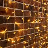 Гирлянда светодиодная Занавес 2х6 м 768 LED теплый белый, прозрачный ПВХ, IP65, эффект мерцания, 230 В нужен блок питания - артикул 235-386