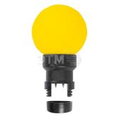 Лампа шар 6 LED для белт-лайта, цвет: Жёлтый, ?45мм, жёлтая колба (405-141) - артикул 405-141