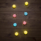 Гирлянда светодиодная карамельки 1.5 м, прозрачный ПВХ, 10 LED, теплый белый, питание 2 х АА батарейки не в комплекте - NEON-NIGHT, артикул 303-082