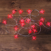 Гирлянда светодиодная Звездочки 20 LED красные 2,8 м - NEON-NIGHT, артикул 303-034
