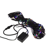 Гирлянда Сеть 1х1,5 м, черный ПВХ, 160 LED мультиколор - NEON-NIGHT, артикул 215-119