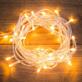 Гирлянда Твинкл Лайт 6 м, прозрачный ПВХ, 40 LED, тёплый белый - артикул 303-176