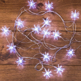Гирлянда светодиодная Снежинки 20 LED белые 2,8 м - NEON-NIGHT, артикул 303-036