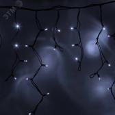 Гирлянда Айсикл (Бахрома) светодиодная 5х0,7 м, 152 LED, черный провод каучук, белое свечение (etm255-315) - артикул etm255-315