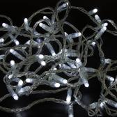 Гирлянда Нить 10 м, с эффектом мерцания, прозрачный ПВХ, белый, 200 LED - артикул 305-295