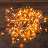 Гирлянда светодиодная универсальная 100 LED тёплый белый 10 м, прозрачный ПВХ, с контроллером - NEON-NIGHT, артикул 303-063