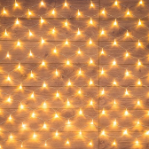 Гирлянда Сеть 1,5х1,5 м, прозрачный ПВХ, 96 LED теплый белый - NEON-NIGHT, артикул 215-106