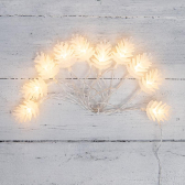 Гирлянда светодиодная Шишки 1,5 м, 10 LED, прозрачный ПВХ, цвет свечения теплый белый, 2 х АА (батарейки не в комплекте) | 303-098 | NEON-NIGHT - артикул 303-098