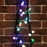 Гирлянда Мультишарики 17,5 мм, 10 м, черный каучук, 80 LED, RGB - NEON-NIGHT, артикул 303-679