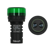 Лампа ADDS 22мм зеленая LED 22 24В AC/DC (25065DEK) - артикул 25065DEK
