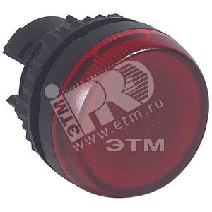 Головка индикатора - Osmoz - для комплектации - с подсветкой - IP 66 - красный - Legrand