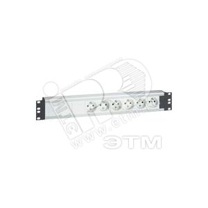 033286 Блок 6 розеток 2К+З франц.станд. - Legrand