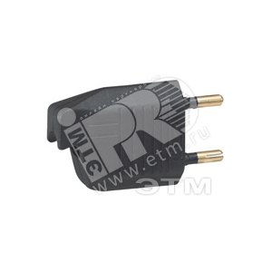 Вилка 2К 6А/250В (черная) (050139) - Legrand