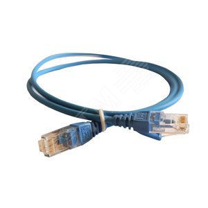 Патч-корд HD RJ 45 категория 6 U/UTP LSZH неэкранированный 1 м голубой - Legrand Euro
