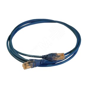 Патч-корд HD RJ 45 категория 6 U/UTP LSZH неэкранированный 2 м голубой - Legrand Euro
