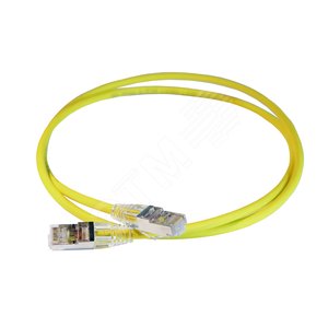 Патч-корд HD RJ 45 категория 6A S/FTP LSZH экранированный 1 м желтый - Legrand