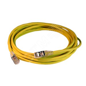 Патч-корд HD RJ 45 категория 6A S/FTP LSZH экранированный 5 м желтый (051554)