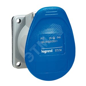 Розетка встраиваемая прямая 16А 2К+З 130В IP44 - Legrand