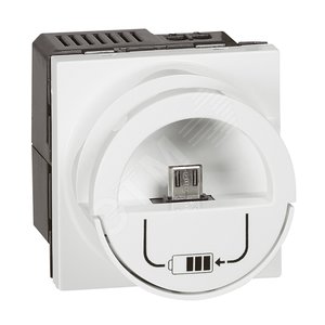 Док-станция с разъемом microUSB - Программа Mosaic - белый - Legrand