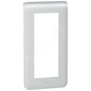 Mosaic New Рамка 5 модулей вертикальная алюминий - Legrand