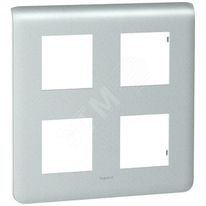 Mosaic New Рамка 2X2X2 модуля алюминий - Legrand