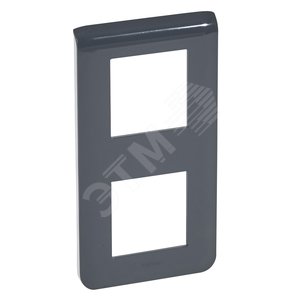Рамка Mosaic 2x2 модуля, вертикальная, антрацит (079062)