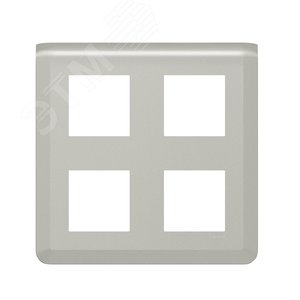 Рамка Mosaic 2х2х2 модуля - алюминий (079338L) - Legrand